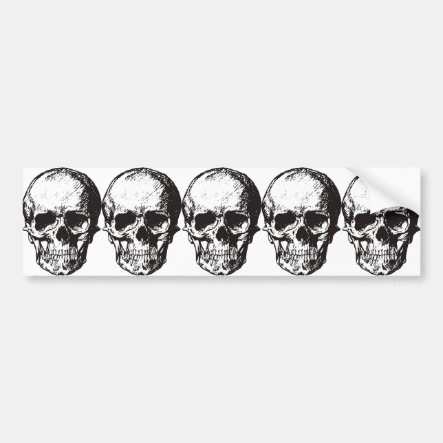 Pegatina Para Coche Skull Fantasy Art Rock Punk fuerte Metalizado (Frente)