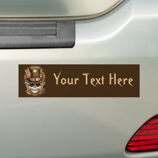 Pegatina Para Coche Skull Steampunk Voodoo Retro Machine (en coche)
