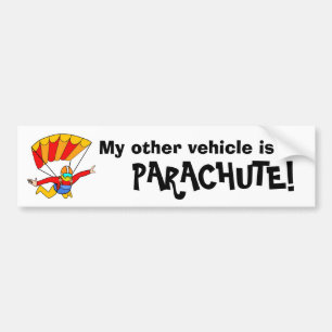 Pegatina Para Coche ¡Skydive - mi otro vehículo es un PARACAÍDAS!
