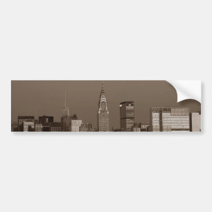 Pegatina Para Coche Skyline Sepia New York