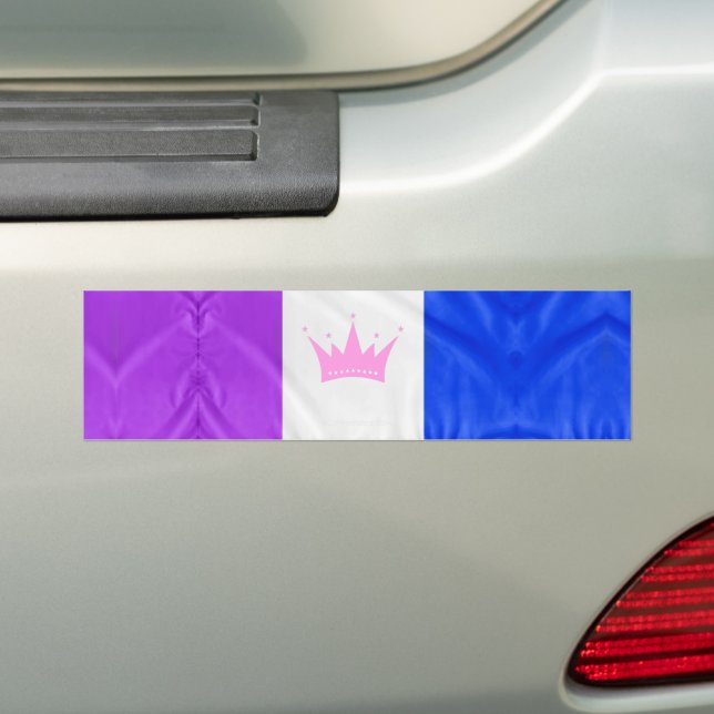 Pegatina Para Coche SlipperyJoe drag bandera del orgullo hembra azul v (en coche)