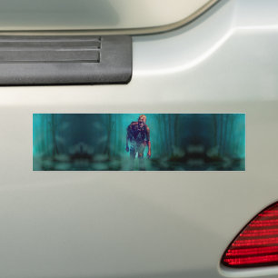 Pegatina Para Coche SlipperyJoe figura de zombie aterradora aislada om