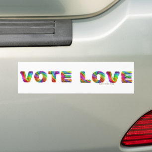 Pegatina Para Coche SlipperyJoe voto amor igualdad pelaje de colores d