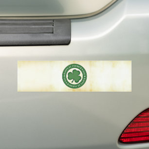 Pegatina Para Coche SlipperyJoe's día de San Patricio brillante trébol