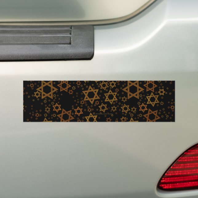 Pegatina Para Coche SlipperyJoe's Estrella David temática de Hanukkah  (en coche)