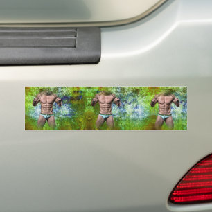 Pegatina Para Coche SlipperyJoe's hombre adulto muy musculoso sin cami