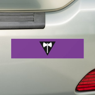 Pegatina Para Coche SlipperyJoe's Lesbian Pride flag Labrys ax triangl