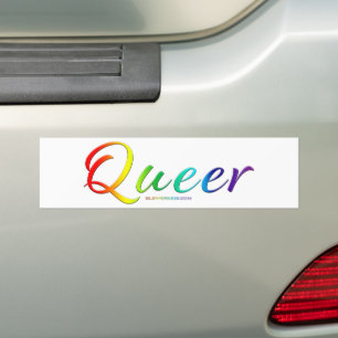 Pegatina Para Coche SlipperyJoe's queer pride colors word proud symbol