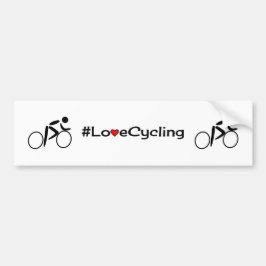 Pegatina Para Coche Slogan del ciclismo de amor blanco