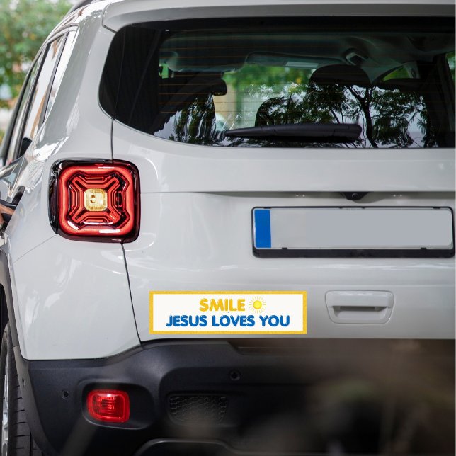 Pegatina Para Coche Smile – Jesus Loves You | Christian Faith (Subido por el creador)