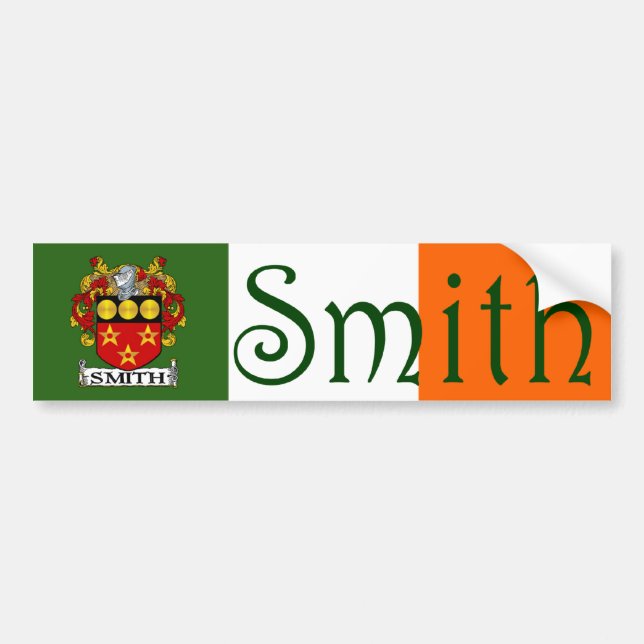 Pegatina Para Coche Smith Coat of Arms Flag Bumper Sticker (Frente)