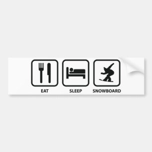 Pegatina Para Coche Snowboard de dormir cómodo