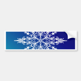 Pegatina Para Coche SNOWFLAKE en azul