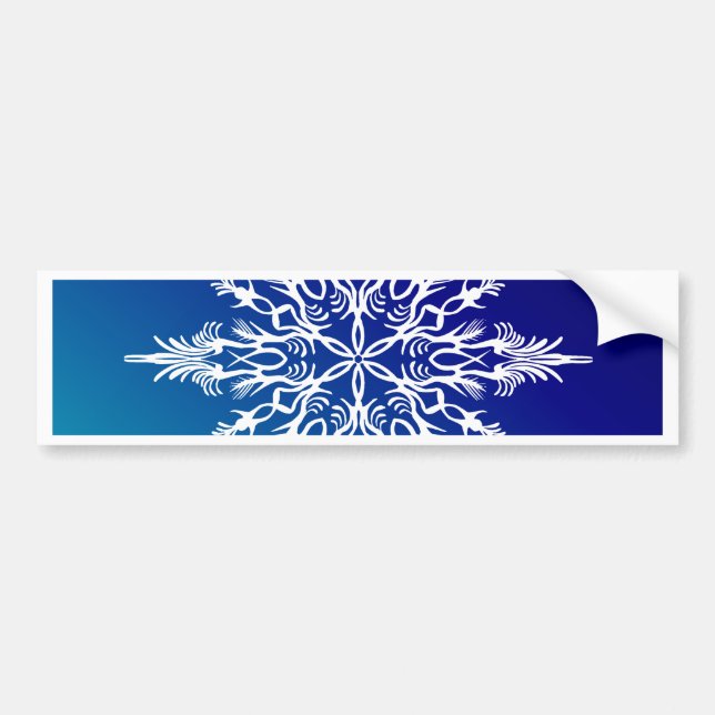Pegatina Para Coche SNOWFLAKE en azul (Frente)