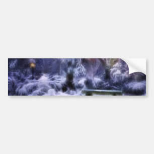 Pegatina Para Coche Snowy Forest Winter Wonderland