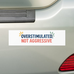 Pegatina Para Coche Sobreestimulante, no agresivo - Neurodiversidad