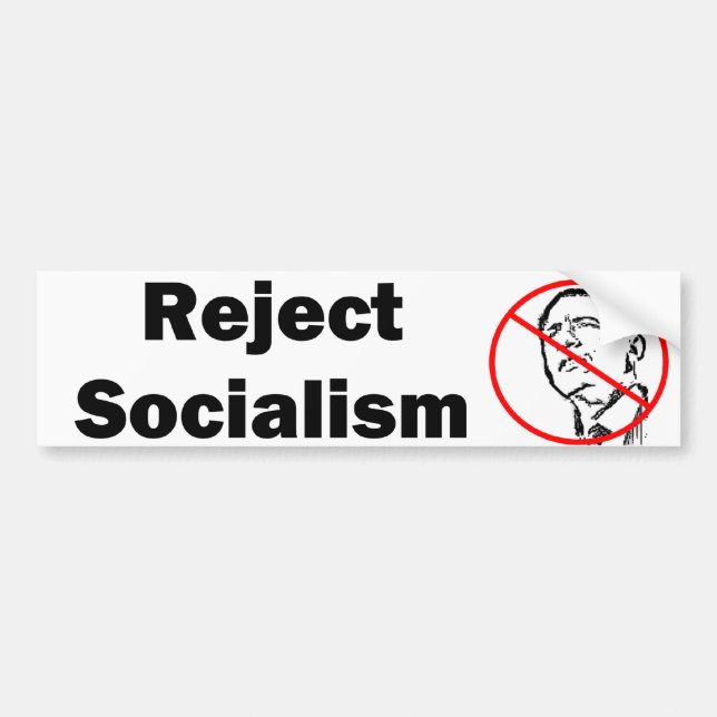 Pegatina Para Coche Socialismo Bumpersticker del rechazo (Frente)