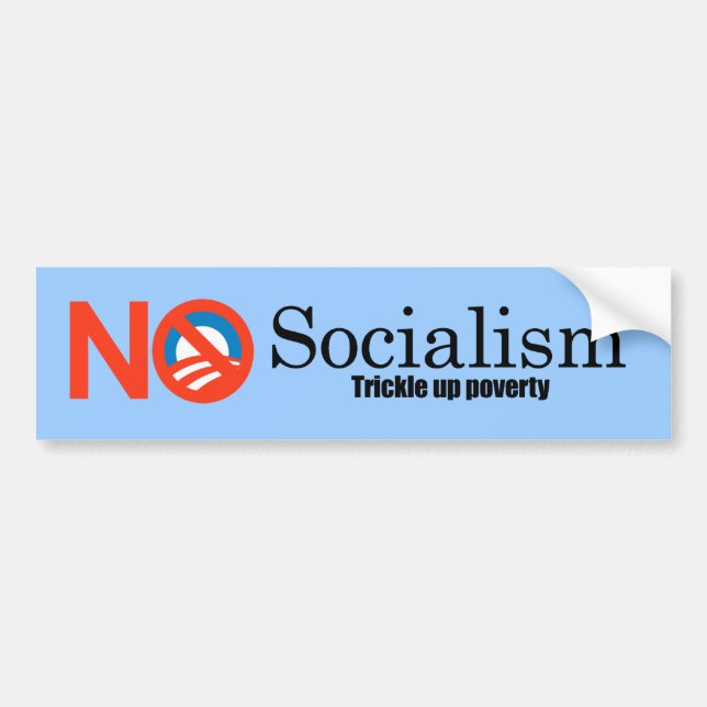 Pegatina Para Coche Socialismo - chorrito encima de la pobreza (Frente)