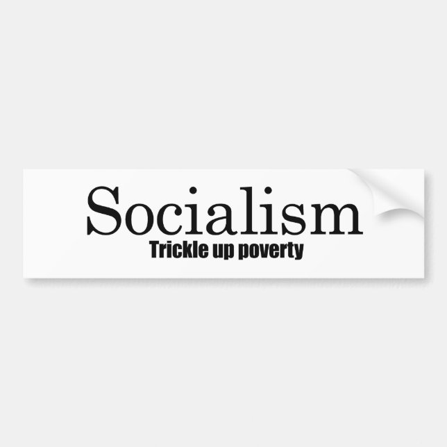 Pegatina Para Coche Socialismo - chorrito encima de la pobreza (Frente)