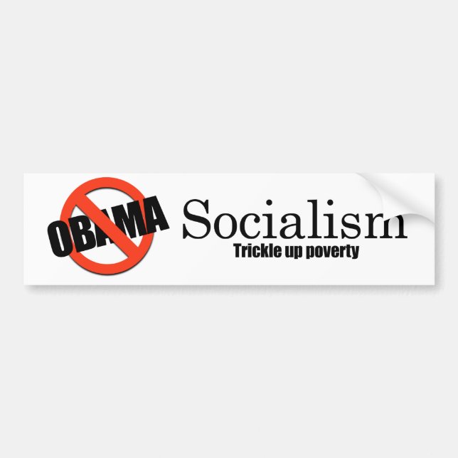 Pegatina Para Coche Socialismo - chorrito encima de la pobreza (Frente)