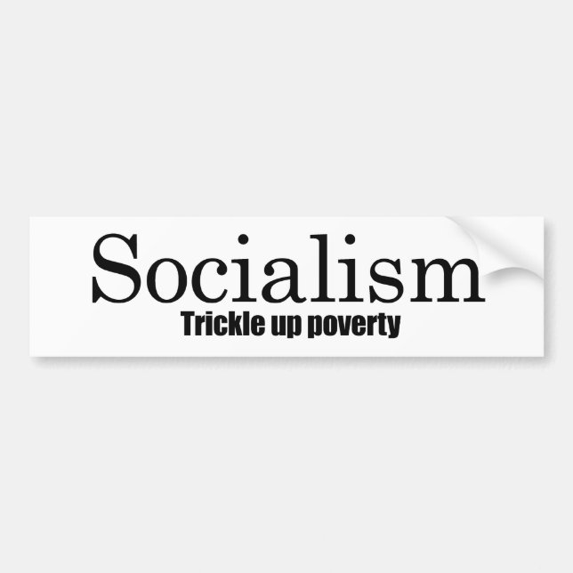 Pegatina Para Coche Socialismo - chorrito encima de la pobreza (Frente)