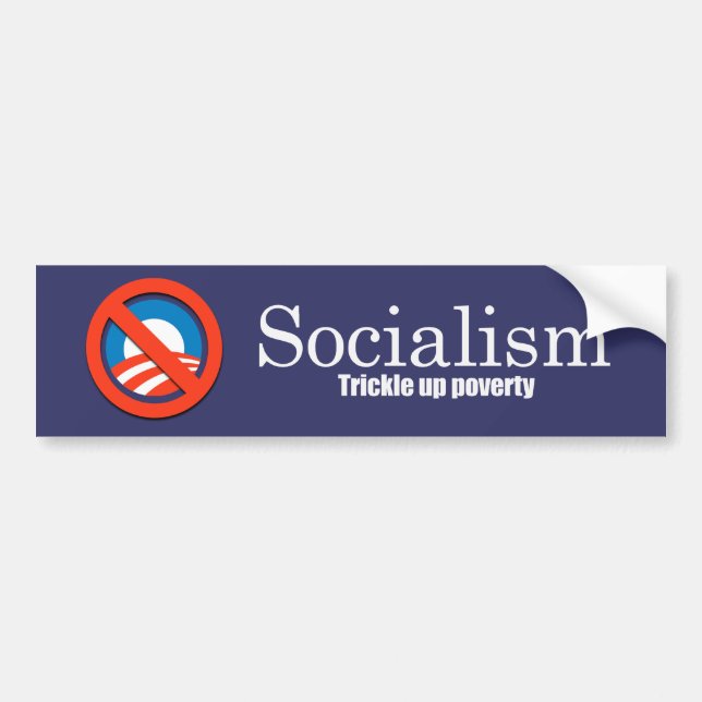 Pegatina Para Coche Socialismo - chorrito encima de la pobreza (Frente)