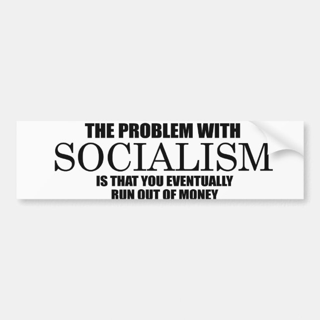 Pegatina Para Coche Socialismo - corra del dinero (Frente)