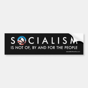 Pegatina Para Coche Socialismo de Obama no, por y para de la gente