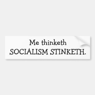 PEGATINA PARA COCHE SOCIALISMO STINKETH