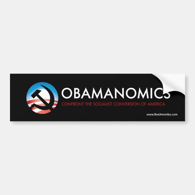 Pegatina Para Coche Socialista América de Obamanomics (Frente)