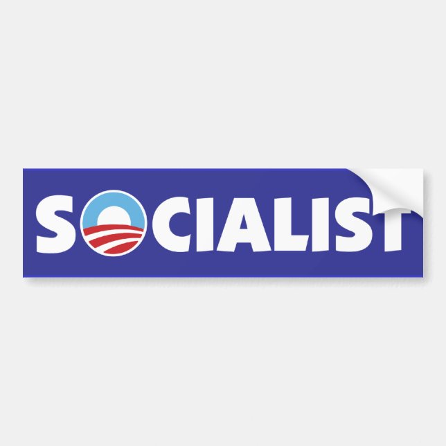 Pegatina Para Coche Socialista de Obama (Frente)