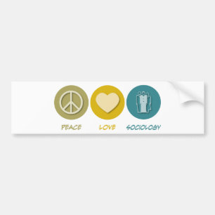 Pegatina Para Coche Sociología del amor de la paz