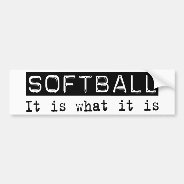 Pegatina Para Coche Softball es (Frente)