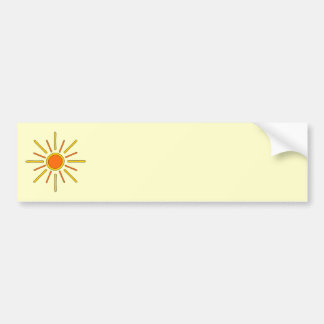 Pegatina Para Coche Sol del verano. Amarillo y naranja