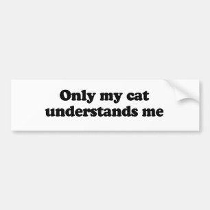 Pegatina Para Coche Solamente mi gato me entiende