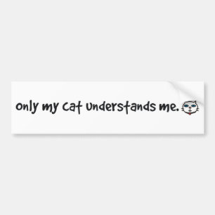 Pegatina Para Coche solamente mi gato me entiende