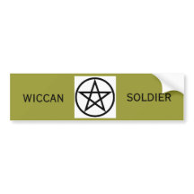 Soldado Bumpersticker de Wiccan