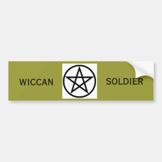 Pegatina Para Coche Soldado Bumpersticker de Wiccan