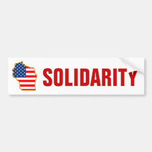 Pegatina Para Coche Solidaridad con los trabajadores de Wisconsin