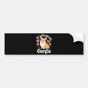 Pegatina Para Coche Sólo una chica que ama a los Corgis