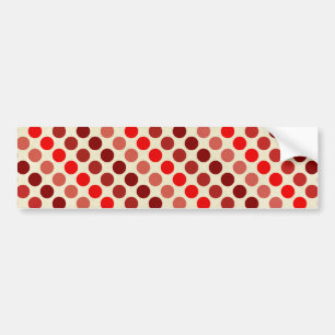 Pegatina Para Coche Sombras de puntos rojos de polka por Shirley Taylo