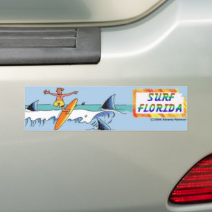 Pegatina Para Coche Sombrero del parachoques de Surf Florida