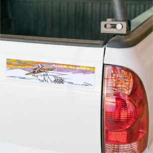 Pegatina Para Coche Sombrero del parachoques Surf Alaska