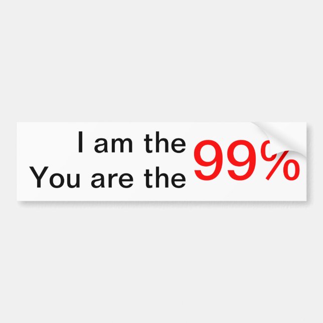 Pegatina Para Coche Somos los 99% (Frente)