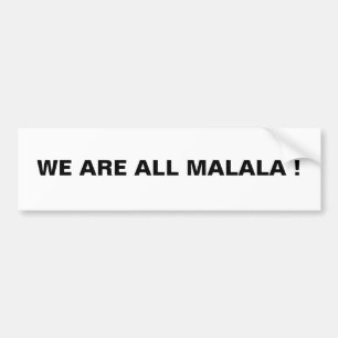 PEGATINA PARA COCHE ¡SOMOS TODOS LOS MALALA!