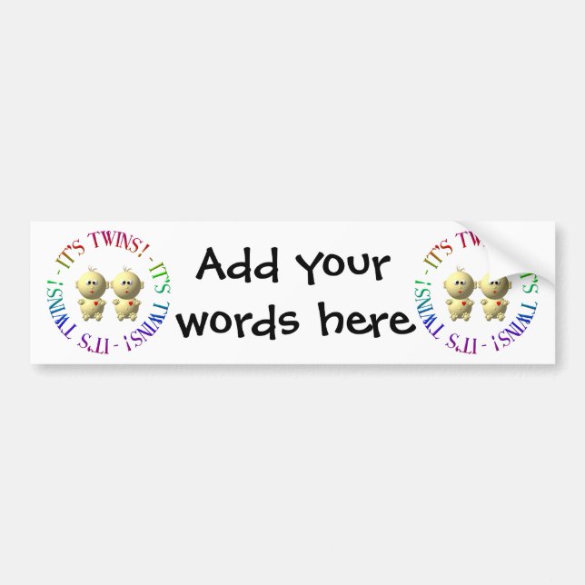 Pegatina Para Coche ¡Son gemelos! (Frente)