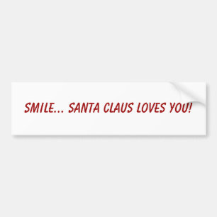 Pegatina Para Coche Sonrisa… ¡Papá Noel le ama!