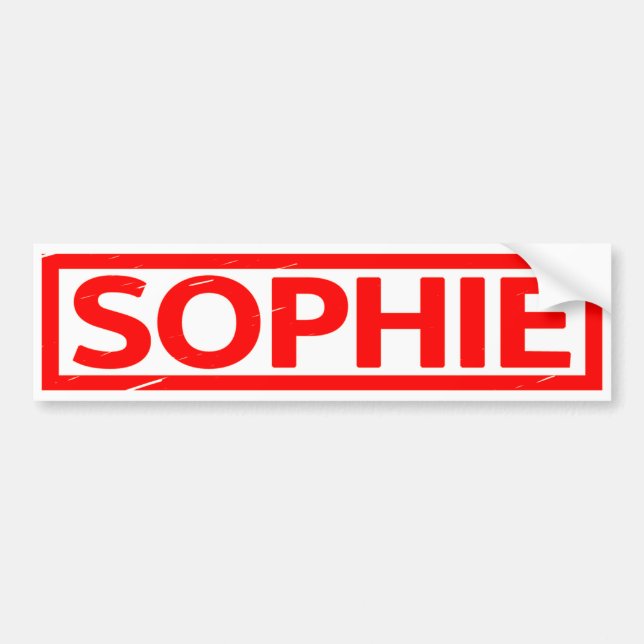 Pegatina Para Coche Sophie Stamp (Frente)