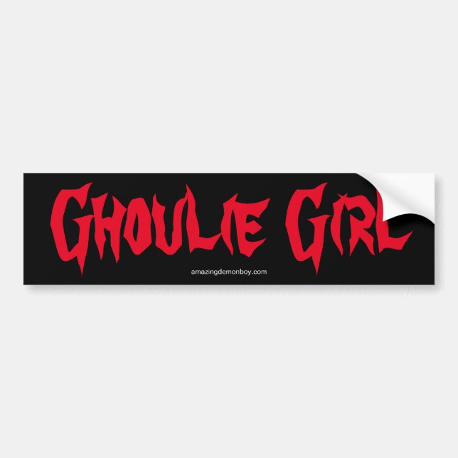 Pegatina Para Coche Sorprendente Demon Boy Ghoulie Chica Bumper Sticke (Frente)
