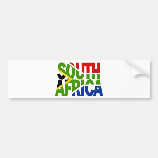 Pegatina Para Coche South Africa + flag (Frente)